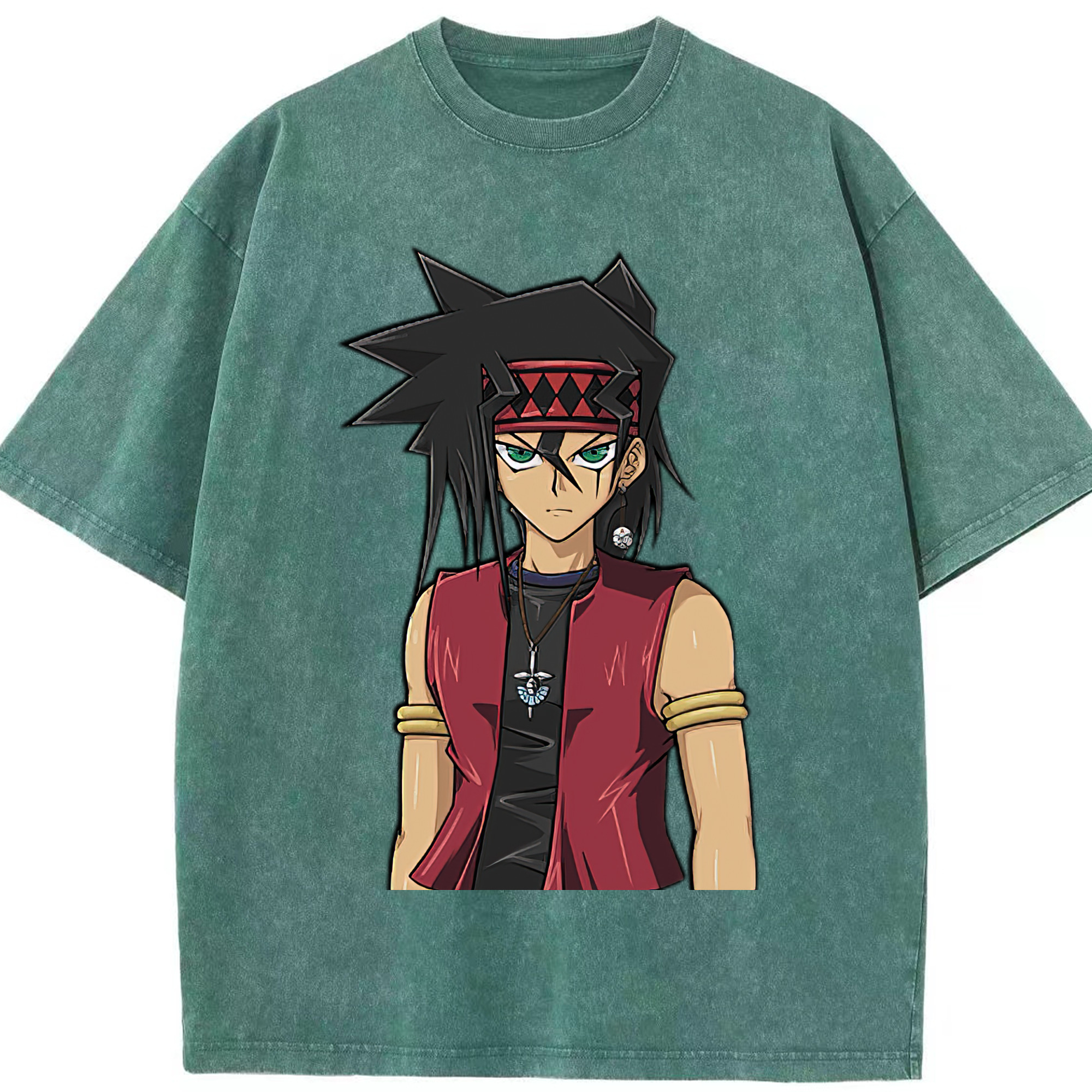 （画像用） 遊☆戯☆王 Yu-Gi-Oh! 綿100% ヴィンテージ風 半袖Tシャツ（フロントプリント）